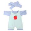 PRE ORDER ‘An Apple a day’ Romper - Fits 34-38cm Minikane Gordis, Mini Colettos, Miniland Dolls, Llorens dolls