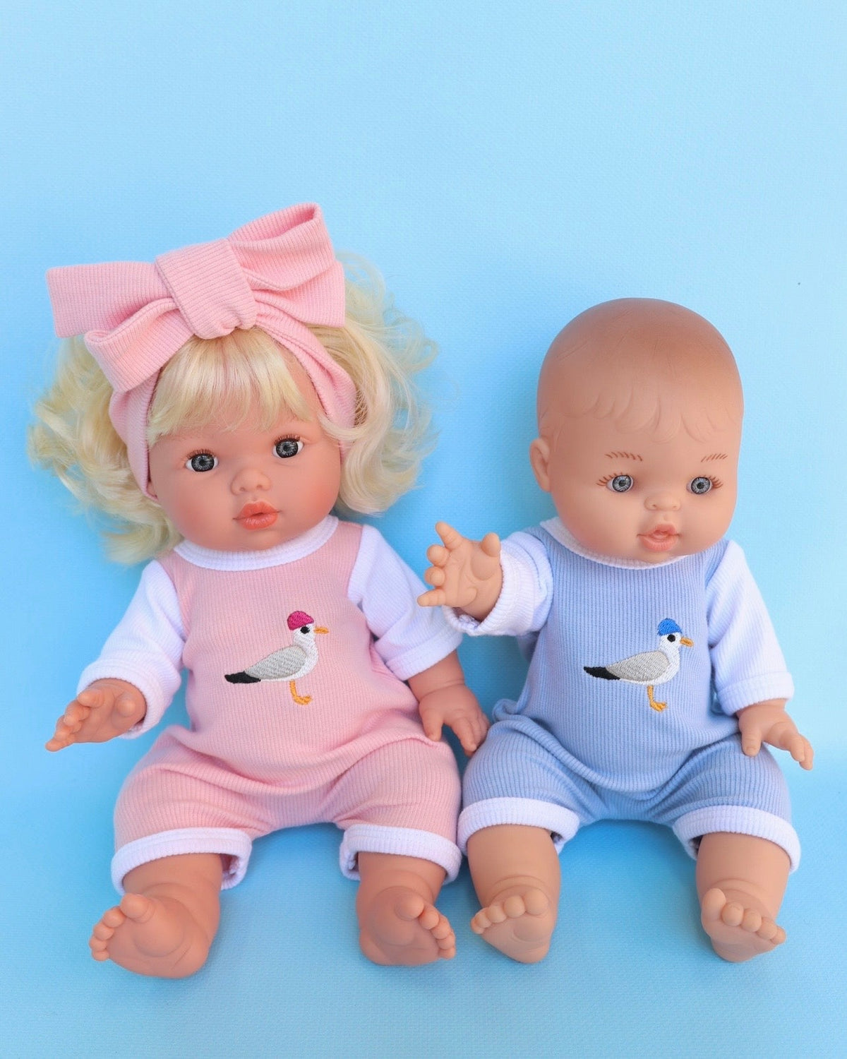 PRE ORDER Blue Chippy Thief Dolls two pce set - Fits 34-38cm Minikane Gordis, Mini Colettos, Miniland Dolls, Llorens dolls