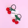 Dolls Crochet Cherry hair ties accessories - pack of 2