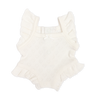 PRE ORDER White heart pointelle heart Playsuit - Fits 34-38cm Minikane Gordis, Mini Colettos, Miniland Dolls, Llorens dolls