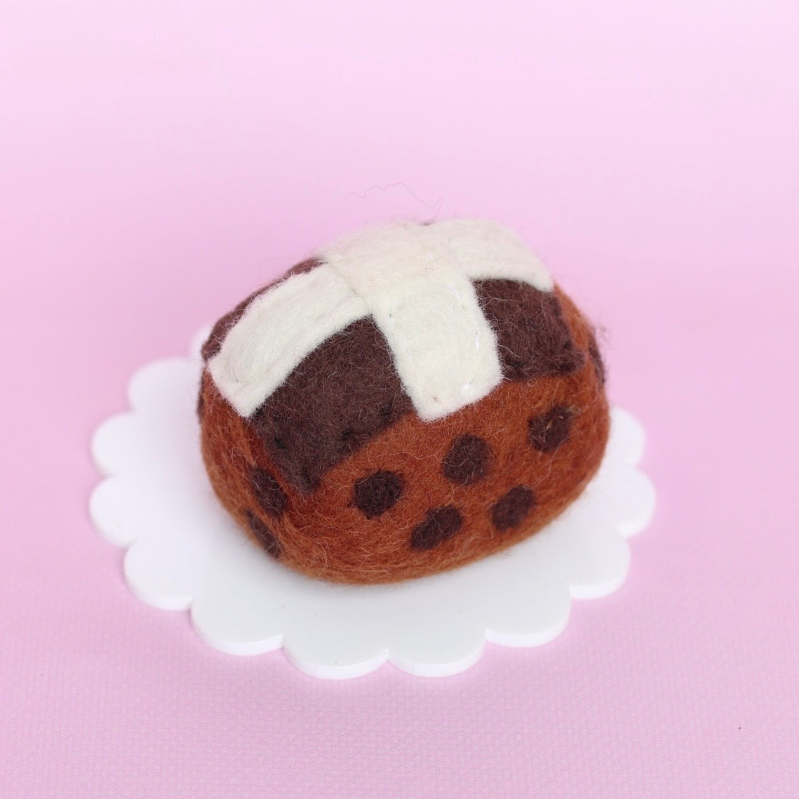 Felt chocolate hot cross buns - set or single
