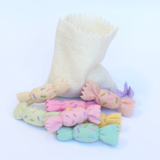 Rainbow sweets with bag - 9 pce set