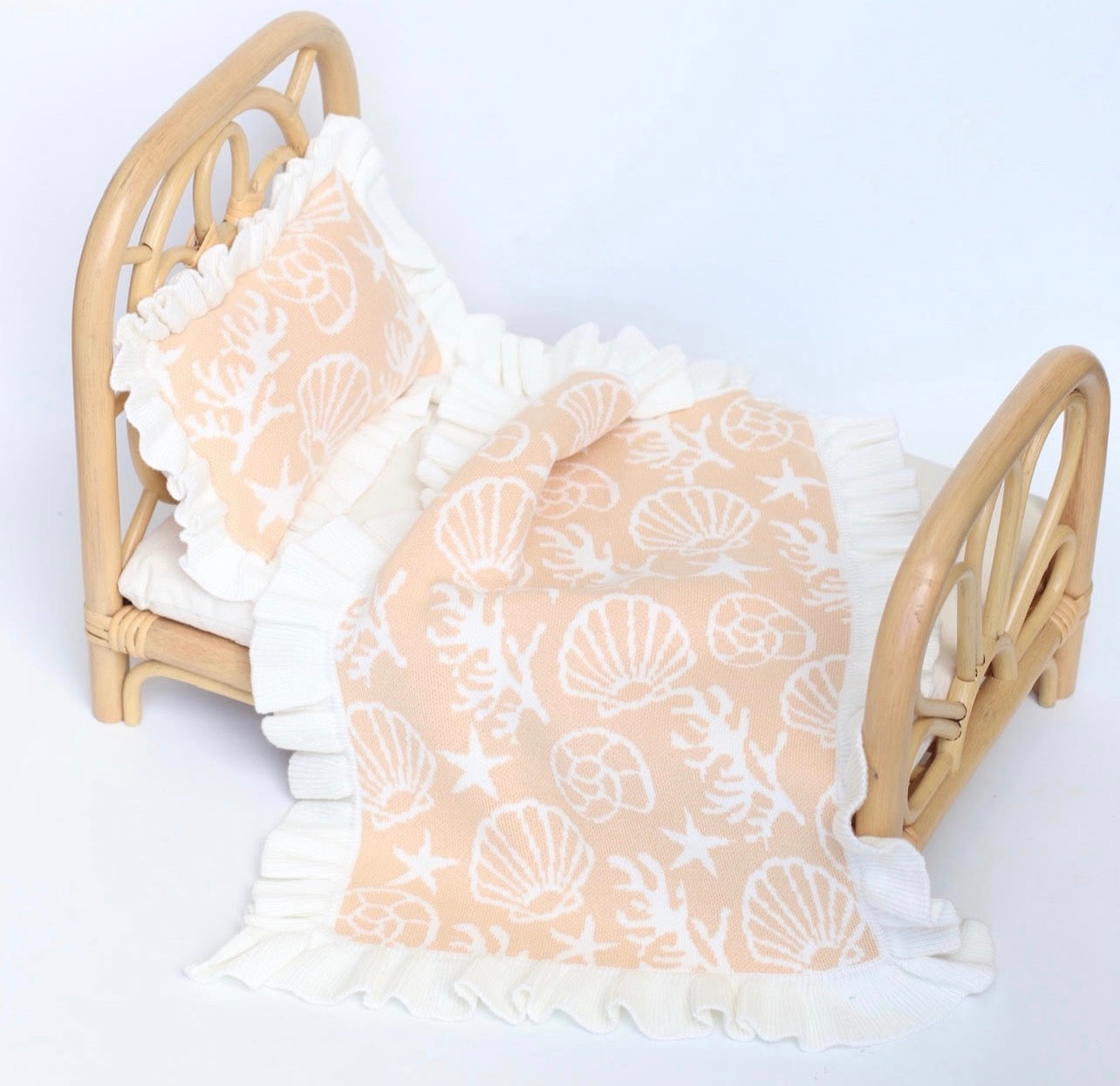 PRE ORDER EARLY MARCH Oceana Rattan DOLLY CRADLE plus mattress