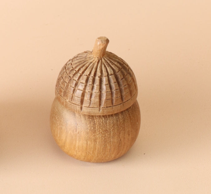 Tooth fairy Java teak acorn pots - 2 sizes
