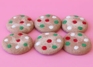 Festive Dotty cookies - 6 pce