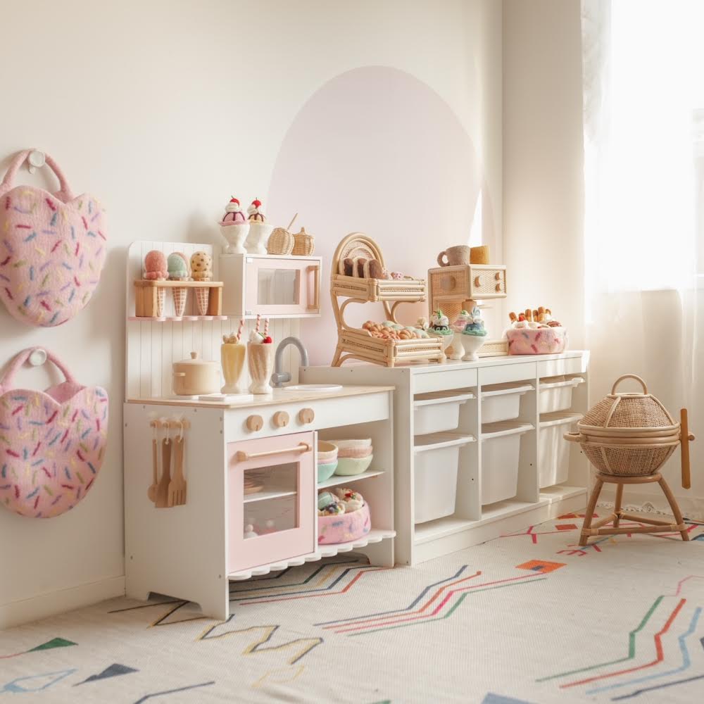 PRE ORDER MARCH Rattan kids BBQ + tongs + hot coals ( Australia only)