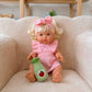 Petal pink dolls bow dress headwrap and Bloomers - 3 pce set-Fits 34-38cm Minikane Gordis, Mini Colettos, Llorens dolls