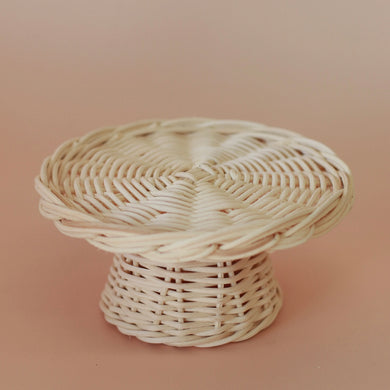 Rattan cake stand