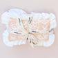Frilled Shelly blanket + Pillow set in SAND doll bedding