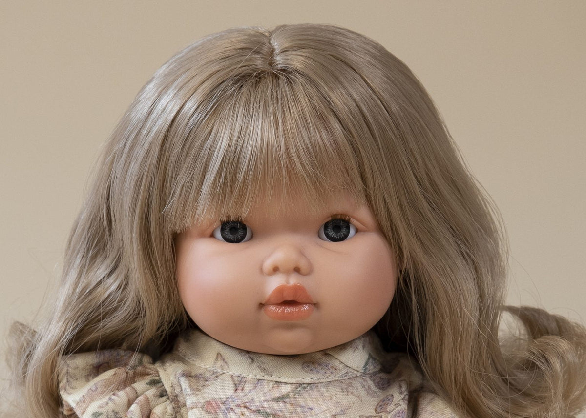 Llorens Mini Colettos Lyla Girl Doll 34cm with Long Blonde Hair | Spanish Doll Australia