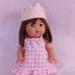Hip Hooray cotton doll crown -Powder Pink and Mauve