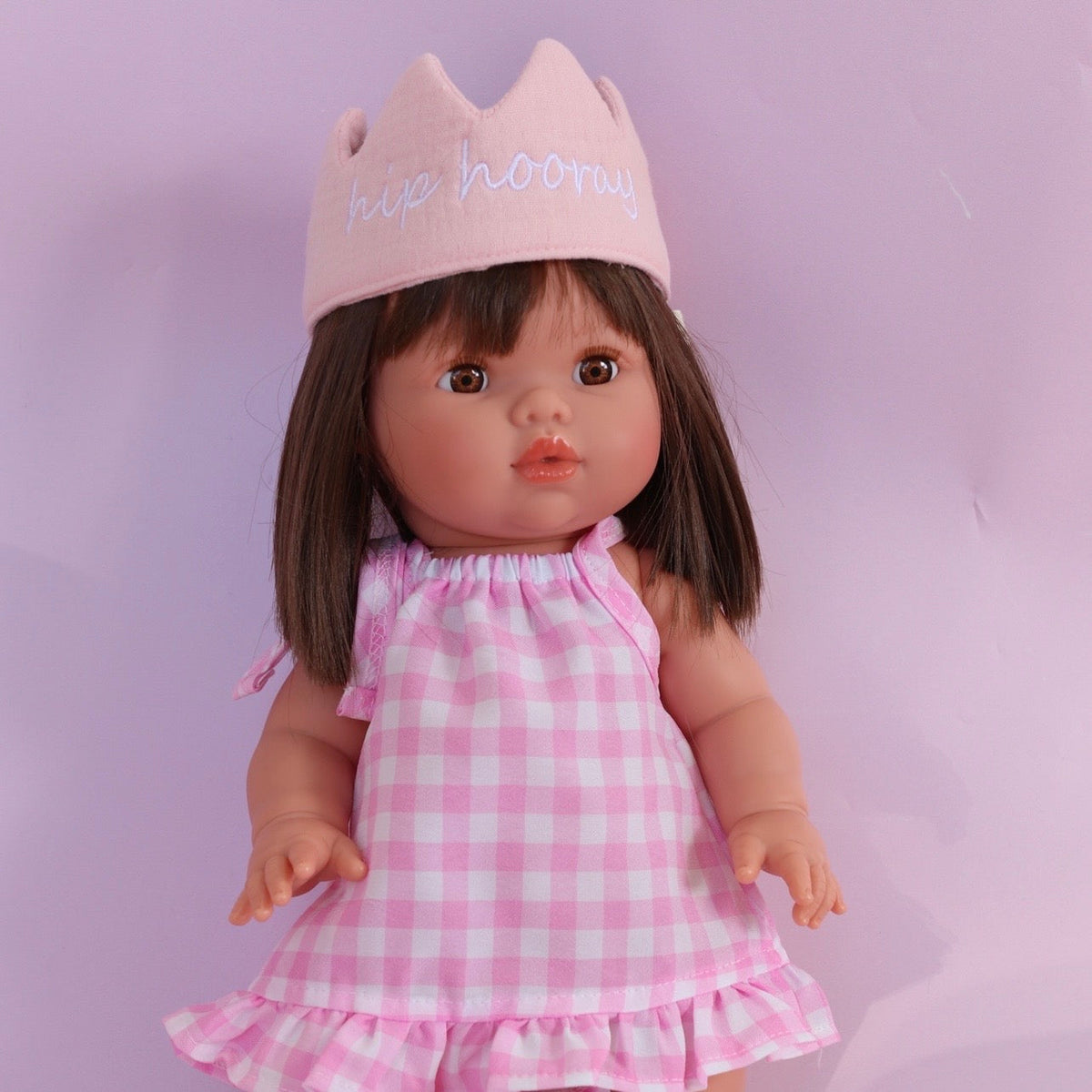 Hip Hooray cotton doll crown -Powder Pink and Mauve