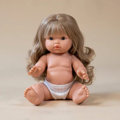 Llorens Mini Colettos Lyla Girl Doll 34cm with Long Blonde Hair | Spanish Doll Australia