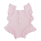 PRE ORDER Pink heart pointelle heart Playsuit - Fits 34-38cm Minikane Gordis, Mini Colettos, Miniland Dolls, Llorens dolls