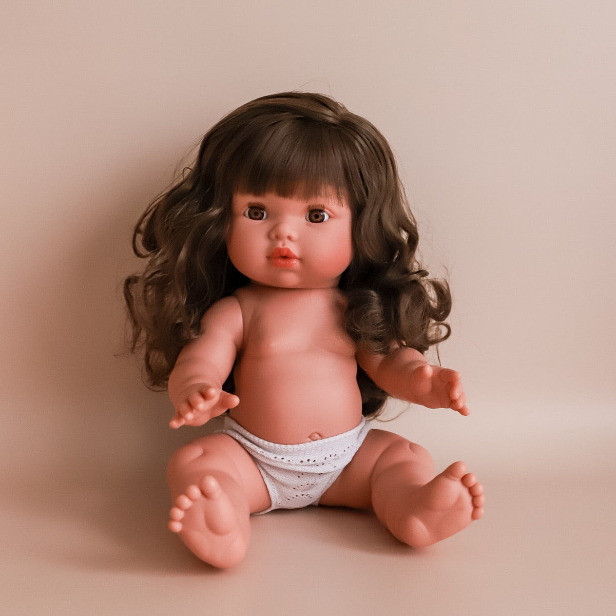 Llorens Mini Colettos Hailee Girl Doll 34cm with long brown Hair, Spanish Doll Australia