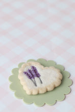 Load image into Gallery viewer, Lavender heart cookie