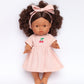 Dolls Dusty Pink Pinstripe Cherry 🍒 Gingham Chloe Gingham dress - Fits 34-38cm Minikane Gordis, Mini Colettos, Llorens dolls
