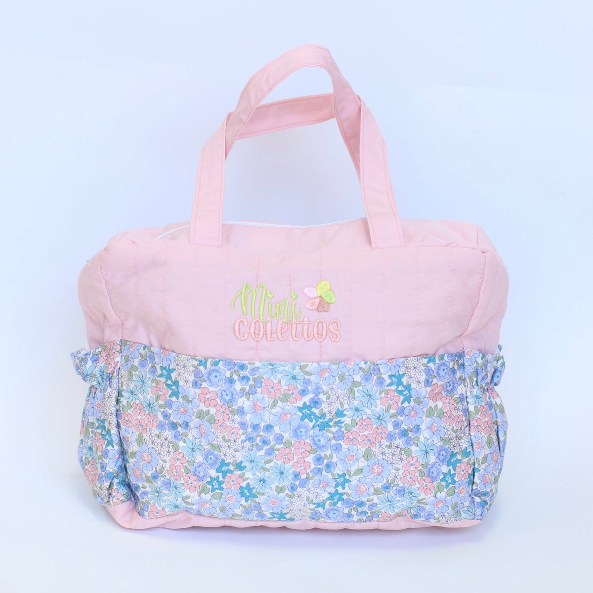Mini Colettos dolls pink floral Nappy Bag