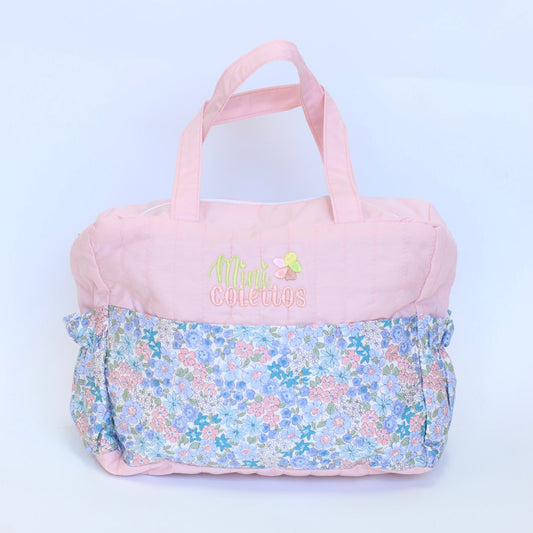 Mini Colettos dolls pink floral Nappy Bag