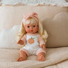 Peaches & Cream Doll Romper+Bow set🍑 Fits 34-38cm Minikane Gordis, Mini Colettos, Llorens dolls