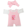 PRE ORDER Strawberry Sips Milk Romper + Bow set - Fits 34-38cm Minikane Gordis, Mini Colettos, Miniland Dolls, Llorens dolls (Copy)