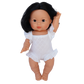 PRE ORDER White heart pointelle heart Playsuit - Fits 34-38cm Minikane Gordis, Mini Colettos, Miniland Dolls, Llorens dolls