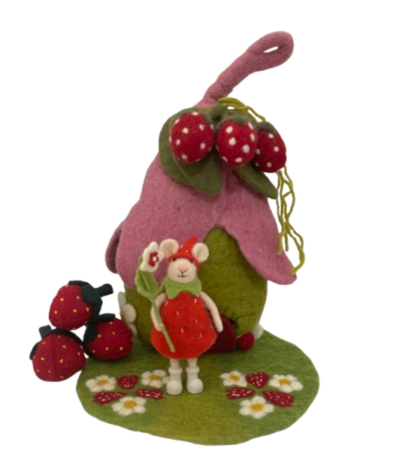 Strawberry felt mouse
