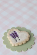 Load image into Gallery viewer, Lavender heart cookie
