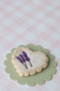 Lavender heart cookie