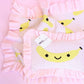 Frilled Smilie Banana doll Blanket + Pillow set