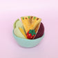 Felt fruit + felt bowl- 6 pce set