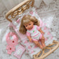 Strawberry Dolls top + Bloomer shorts set Fits 34-38cm Minikane Gordis, Mini Colettos, Llorens dolls