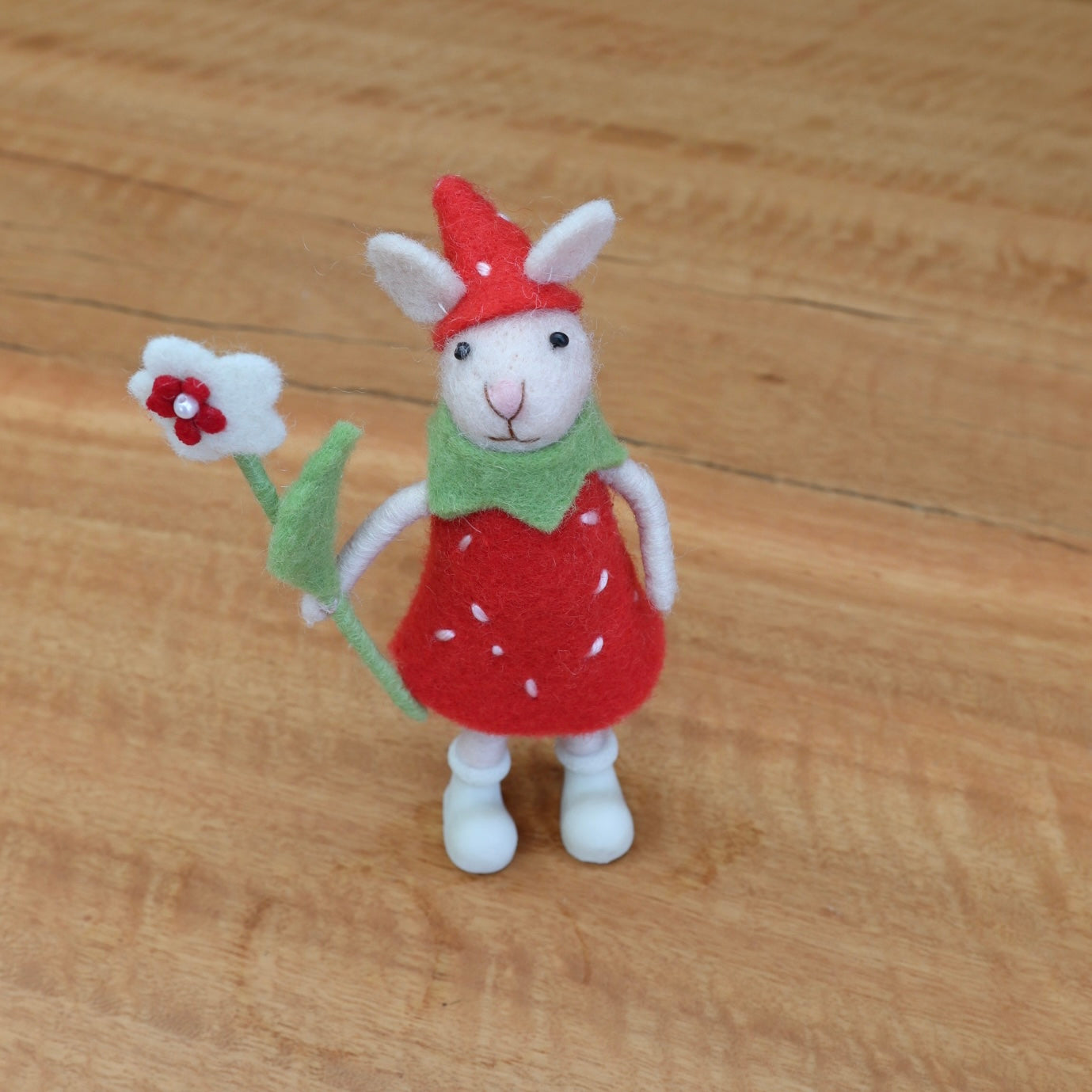 Strawberry felt mouse