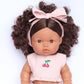 Dolls Vintage Pink & Ivory Frilled Three-Piece Set with Cherry 🍒 Embroidery - Fits 34-38cm Minikane Gordis, Mini Colettos, Llorens dolls