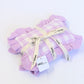 Frilled Purple Gingham doll Blanket + Pillow set