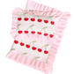 Frilled Gingham Cherry Blanket + Pillow set