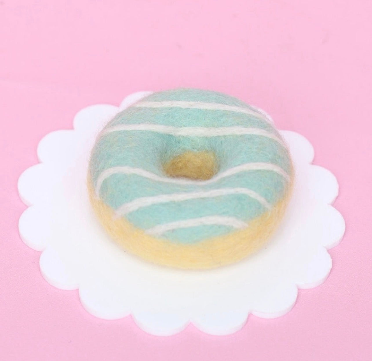 Kool Mint stripe donut