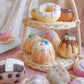 Easter egg sponge cakes