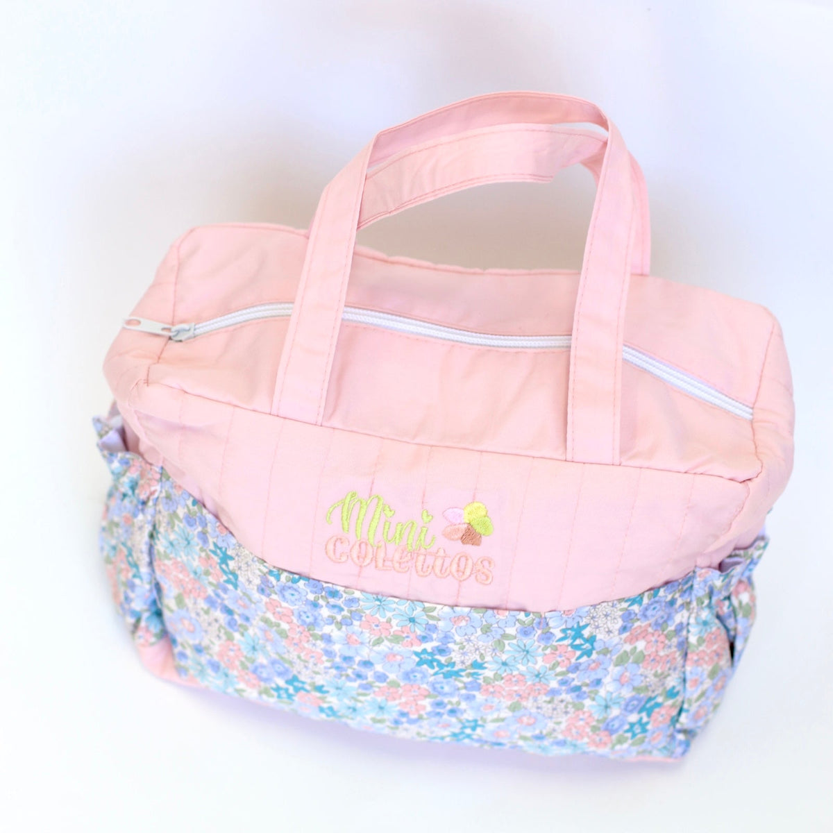 Mini Colettos dolls pink floral Nappy Bag