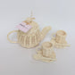 Dolls sized Rattan Tea set