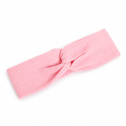 PRE ORDER Pink knitted cotton doll knot headband - Fits 34-38cm Minikane Gordis, Mini Colettos, Miniland Dolls, Llorens dolls