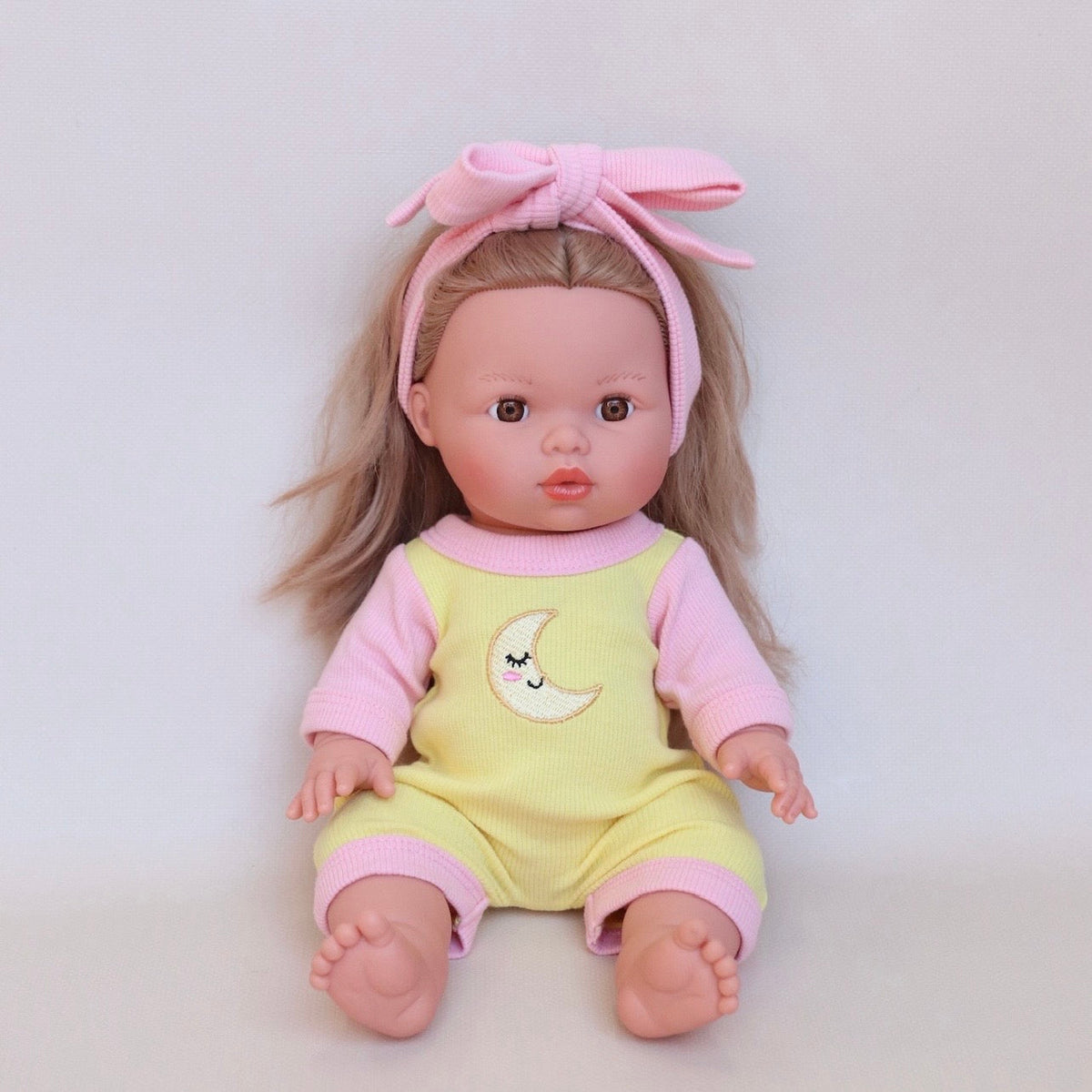 Doll Moonbeam Romper + Bow set - Fits 34-38cm Minikane Gordis, Mini Colettos, Llorens dolls