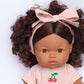 Dolls Dusty Pink Pinstripe Cherry 🍒 Gingham Chloe Gingham dress - Fits 34-38cm Minikane Gordis, Mini Colettos, Llorens dolls