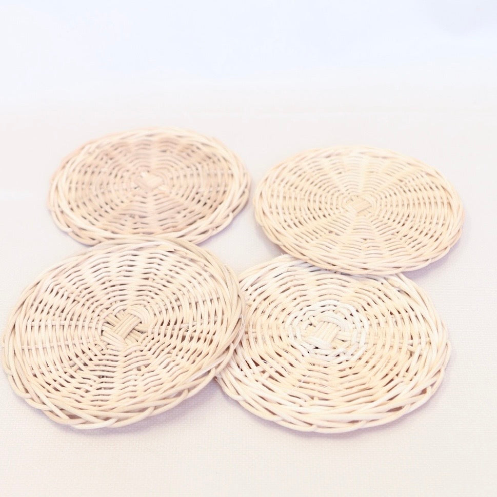 Seconds Rattan play plates - stack of four