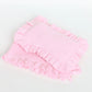 Powder Pink frilled doll Blanket + Pillow set