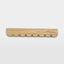 Load image into Gallery viewer, Solid Hard wood Scalloped floating wall shelf - 65cm