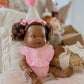 Pink Birthday Cupcake Bib & Diaper Doll Set - Fits 34-38cm Minikane Gordis, Mini Colettos, Llorens dolls party set