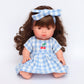 Dolls Sky Blue Cherry Gingham🍒 Chloe dress + Bow - Fits 34-38cm Minikane Gordis, Mini Colettos, Llorens dolls