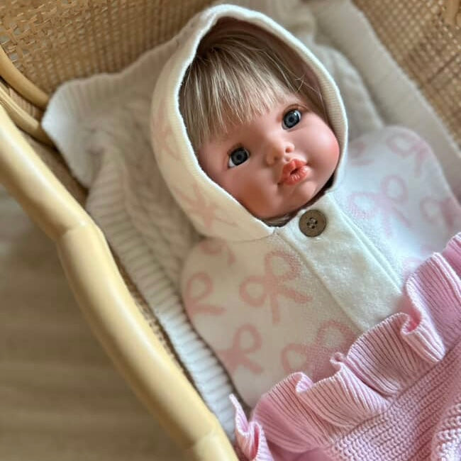 Llorens Mini Colettos Lyla Girl Doll 34cm with Long Blonde Hair | Spanish Doll Australia