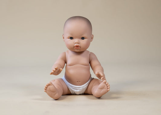 Llorens Mini Colettos Thomas Boy Doll 34cm with no hair blue eyes | Spanish Doll Australia